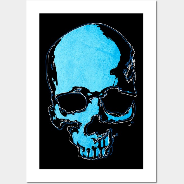 Blue skull Wall Art by manuvila